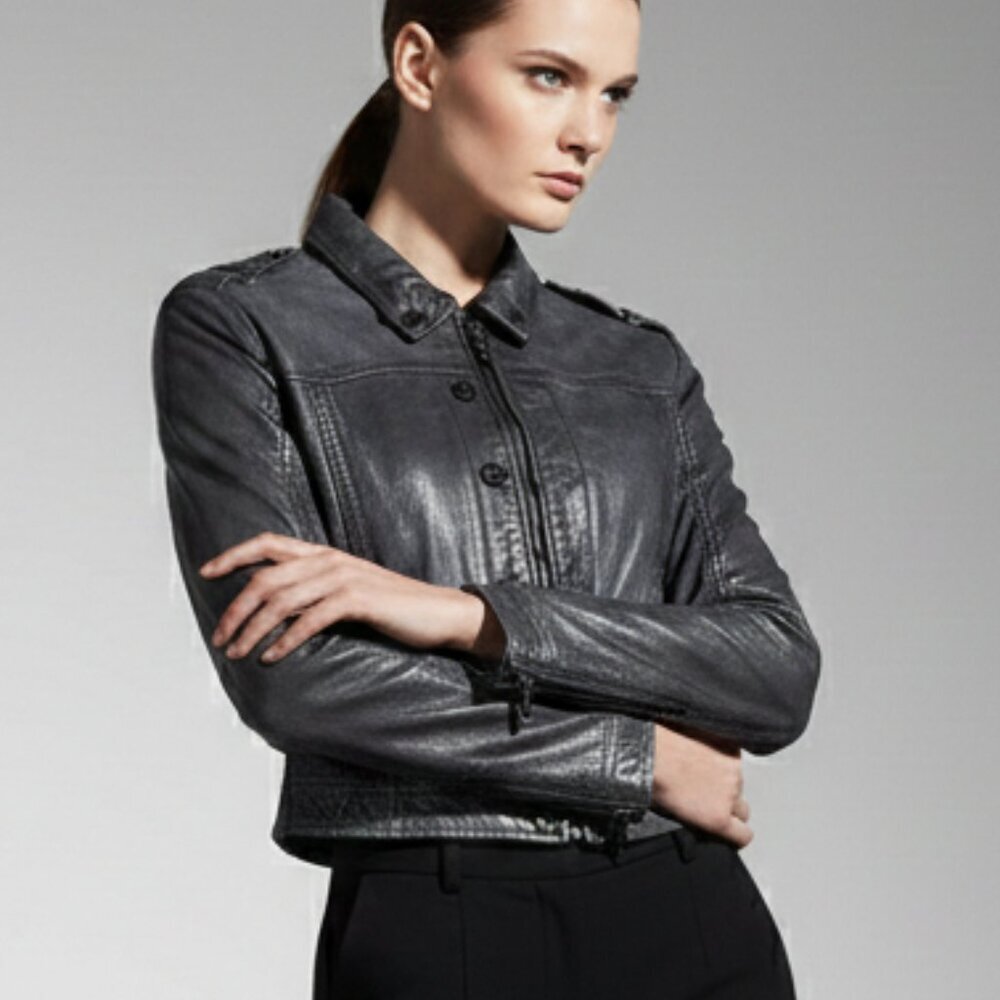 MAURITIUS Faira Lamb Leather Jacket – Black (Size S, NWT) - Picture 2 of 13